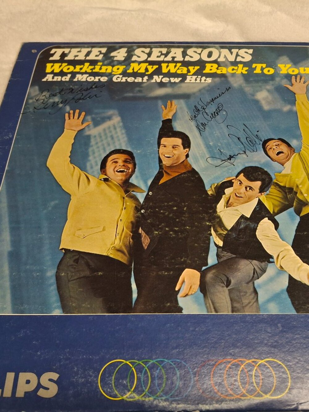 RARE AUTOGRAPHED LP The Four Seasons, Frankie Valli, Don Ciccone, Gerry Polci
